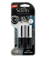 Scents Car Air Freshener Luxe Collection Vent Clips Brushed Silver 2PK - $6.72 CAD