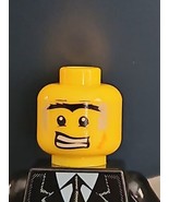 LEGO Power Miners Minifigure Head Yellow Unibrow Miner Determined Face D... - $4.99
