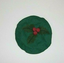 Longaberger Melody Basket Fabric Lid Cover Green Ivy Christmas New 2807886 - $9.85