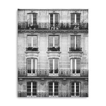 30 Inch x 24 Inch Balcony View Black and White Photo Real Canvas Wall Art - $160.49