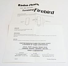 Radio Shack Tandy Tumbling Firebird Battery Installation Sheet Cat No 60... - $5.00