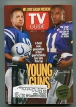 TV Guide-Manning-Culpepper-Time Warner Cable Manhattan Edition-Sept 2001-VG - £13.01 GBP