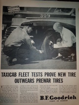 Vintage B.F. Goodrich Taxicab Fleet Tests Print Magazine Advertisement 1946 - £7.85 GBP