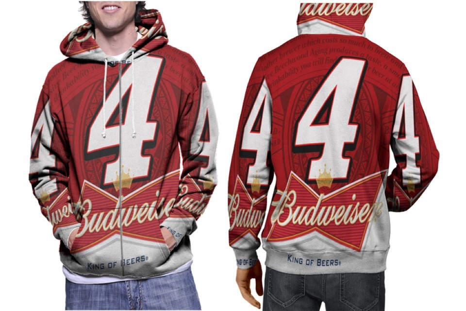 Primary image for Budweiser   Mens Graphic Pullover Hooded Hoodie