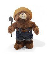 Vintage Smokey The Bear Plush With Hat &amp; Shovel In Denim Overalls - $27.28 CAD