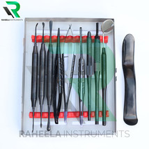 Dental Micro Oral Surgery Instruments Kit 11 Pcs Black Coated - £90.85 GBP