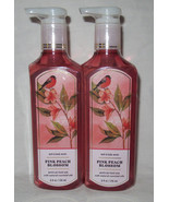 Bath &amp; Body Works 8 fl oz Gentle Gel Hand Soap Lot Set of 2 PINK PEACH B... - £18.25 GBP