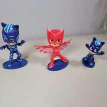 PJ Masks Action Figure Toy Lot Owlette and Catboy Frog Box eOne - £9.66 GBP