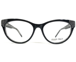 Ellen Tracy Eyeglasses Frames XANTHI BLACK Clear Cat Eye Crystals 52-16-135 - £37.07 GBP