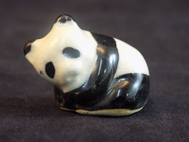 Vintage PANDA Porcelain FIGURINE Tiny 1&quot; Tall Ceramic PANDA BEAR Figure ... - £5.50 GBP