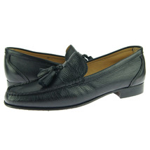 Alex D &quot;Stamford&quot; Tassel Loafer, Men&#39;s Dress/Casual Leather Shoes, Black - £82.56 GBP