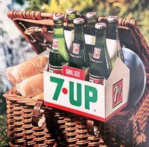 1966 7 Up Advertisement Soda Pop Beverage 7UP Picnic Basket Lunch HM2L - €26,12 EUR