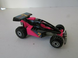 Mattel Hot Wheels Diecast Car Malaysia 1991 #7 Race Car Pink Black H2 - $3.62