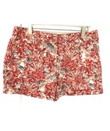 Loft Casual 4&quot; Shorts 100% Cotton Modern Fit Flat Front Pockets Orange SZ 4 - $33.55 CAD