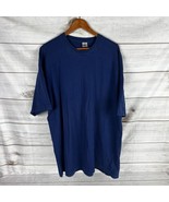 Vintage Fruit of the Loom CasualWear Men&#39;s XXXL Blue T-Shirt Blank Singl... - £17.29 GBP