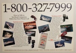 1989 Print Ad The OMC Boat Group Evinrude,Johnson Outboards,10 Boats Cad... - $10.87