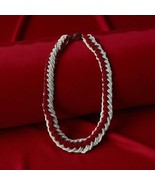 VTG Italian Red & White Glass Seed Bead Necklace – 1960s–1980s – Spiral Rope “Ca - $38.00