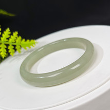 Natural Certified Green Lake Hetian Nephrite Bangle 53+MM - £239.12 GBP