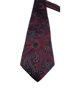 Robert Talbot for Carter&#39;s  100% Silk Burgundy &amp; Black Paisley Tie Handsewn - $444.19 MXN