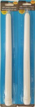 Flickering White LED Taper Candles 10.5”H X 0.75”D 240 Hours Require 2/Pk - £4.65 GBP
