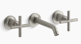 Kohler T14413-3-BN Purist Wall Mounted Bathroom Faucet - Vibrant Brushed Nickel - £287.68 GBP