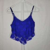 Charlotte Russe Royal Blue Cropped Tank Size Small - £4.64 GBP