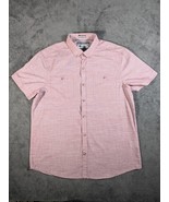 Tallwoods Shirt Mens Large Pink Button Short Sleeve Pocket Outdoors Size... - $9.78