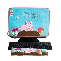 [Strawberry] Embroidered Applique Fabric Art 17 inch Monitor Screen Cover &amp; Wris - £19.82 GBP