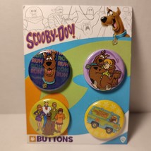 Scooby Dooby Doo Pin Buttons Set of 4 Shaggy Velma Fred Daphne Badges - $10.69