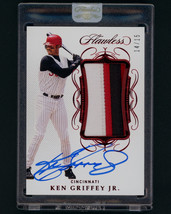 2020 Panini Flawless Ken Griffey Jr. Autograph Jersey Patch #14/15 Reds ... - $1,979.99
