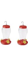 2 Hummingbird Nectar Feeders Hanging Patio Balcony Plastic Bird Feeder - $12.86