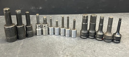 15 Pc Lot Proto, Pittsburgh, Paramount, Armstrong Hex 3/8-1/2&quot; DRIVE - £55.55 GBP