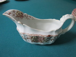 J.H.W. &amp; Sons Hanley England Semi Porcelain Gravy Boat c1920s [85] - £29.84 GBP