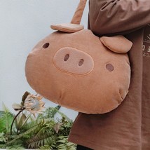 Hylhexyr Pig Single Shoulder Bag Female Handbag Corduroy Portable Tote Bag Zippe - £31.12 GBP