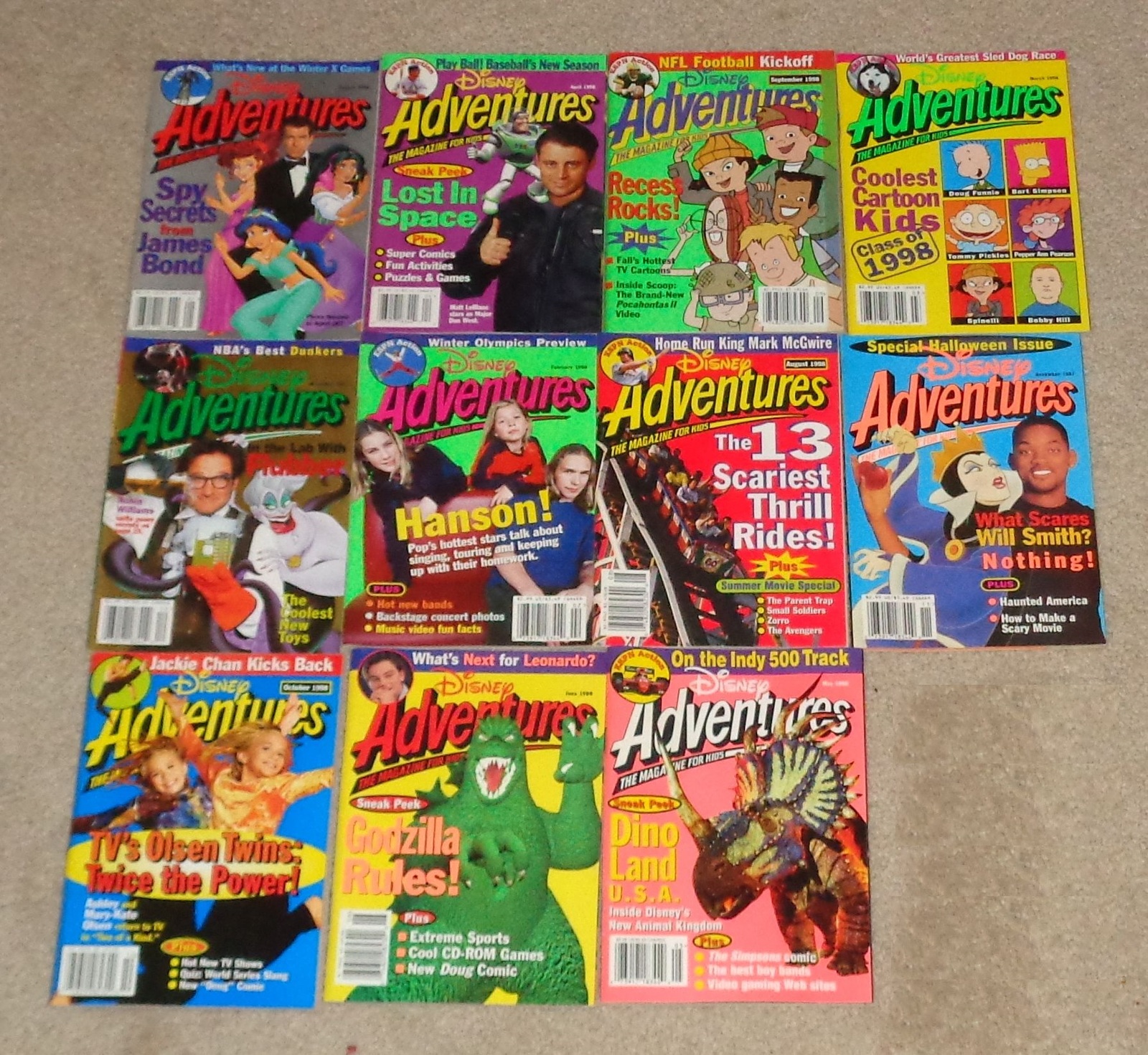 Disney Adventures Mini Magazine, 11 Issues from 1997-1998 in Like New Co... - $39.95