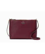 New Kate Spade Harlow Pebble Leather Crossbody Deep Berry - $92.91