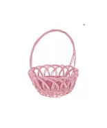 Easter Pink Gathering Basket, Woven Farmhouse Décor 10.25Inx12In - $558.94 MXN