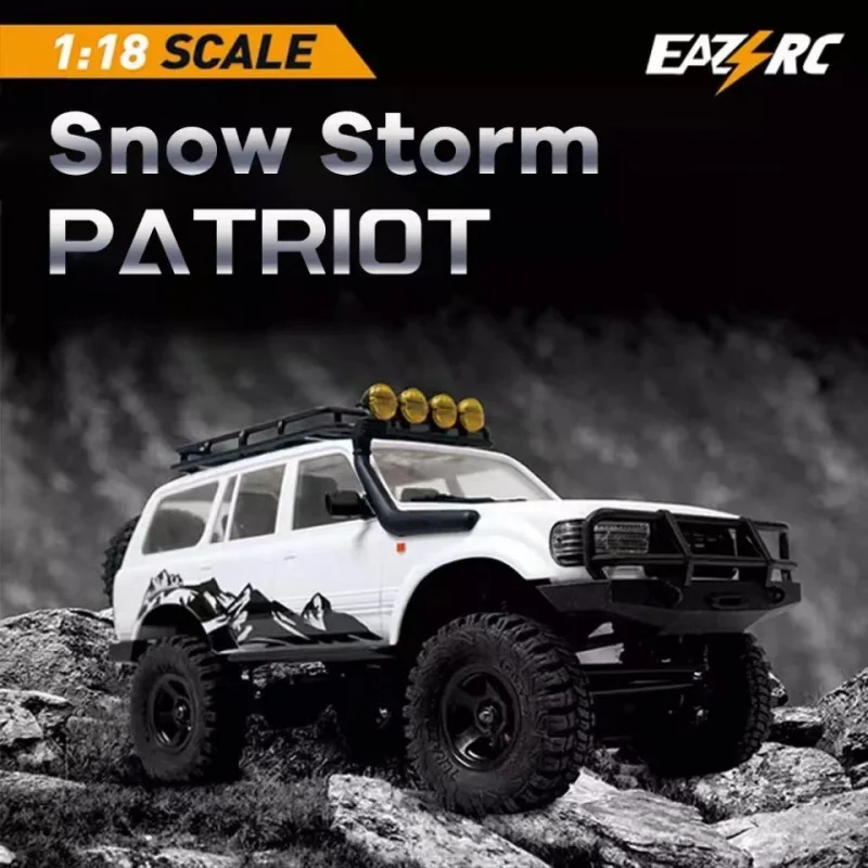 Fms 1:18 White Rc Car Snow Mountain Storm Charging Remote Control Land Cruiser - £143.27 GBP