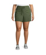 Terra And Sky Women&#39;s Ruffle Edge Shorts Size 4X Color Green - $343.37 MXN