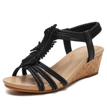 Casual Wedge Sandals Women New Summer Roman Shoes Women&#39;s Sandals Thick-soled La - £26.80 GBP