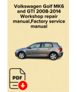 Volkswagen Golf MK6 and GTI 2008-2014 Workshop repair manual,Factory ser... - $17.99