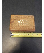 vintage hand carved India wooden trinket jewelry box - €13,45 EUR