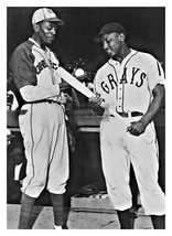 Satchel Paige And Josh Gibson Negro Leauge Baseball Players 5X7 B&amp;W Photo - £6.55 GBP