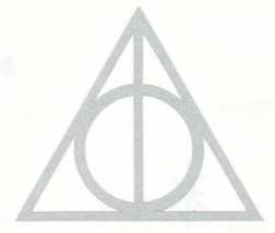 Highly Reflective Silver Deathly Hallows Decal Fire Helmet Sticker - £2.73 GBP+