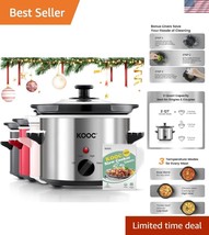 Compact Ceramic Slow Cooker, 2 Quart with Adjustable Temp &amp; Free Liners ... - $40.50