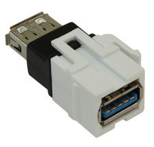 Keystone Jack Insert/Coupler Usb 3 Type A To A Female Coupler Type White - £16.75 GBP