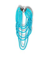 Joan Rivers Vintage Necklace Faux Turquoise Beaded Tiered 7 Strand State... - £47.14 GBP