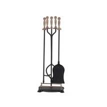 Panacea 15006 Antique Fireplace Toolset with Brass Handles, 5 Piece set - £62.12 GBP