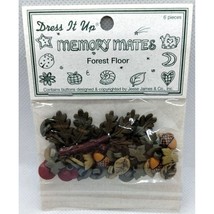 Dress it Up Memory Mates Forest Floor Novelty Crafting Buttons Leaves Acorns New - £5.40 GBP