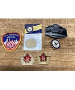 Lot Of 6 United States Navy And Other Military Memorabilia Inc Fire Dept... - $187.97 MXN